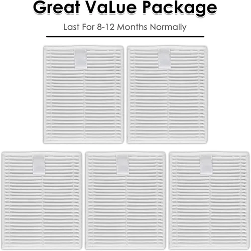 Miniatura 4 de Paquete de 5 filtros HEPA de repuesto Q7M5, Q7M5+, Q7L5, Q7L5+ para Roborock Q7 M5, Q7 M5+, Q7 L5/L5+, kit de accesorios de filtros, filtro Filtro