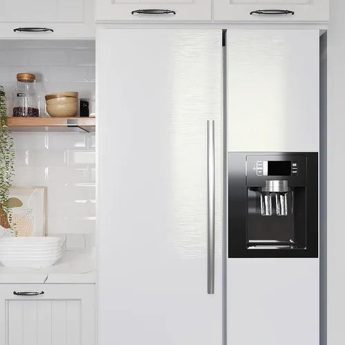 Miniatura 4 de VEELIKE Papel de contacto de acero inoxidable blanco brillante cepillado para electrodomésticos, refrigerador, lavavajillas, refrigerador, cocina