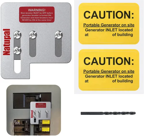 Miniatura 7 de Kit de bloqueo de generador compatible con paneles Square D QO o Homeline de 150 o 200 amperios. 1 3/8 pulgadas de espaciado entre el interruptor