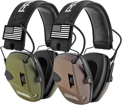 Miniatura 10 de PROHEAR Protección auditiva electrónica para tiro con amplificación de sonido 4X, orejeras de protección auditiva para campo de tiro, auriculares