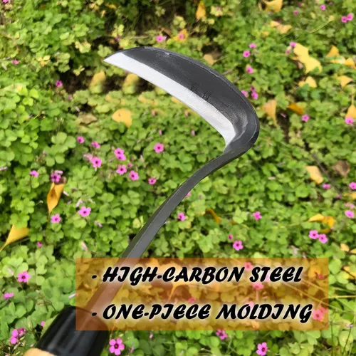 Miniatura 6 de Herramientas japonesas de jardinería de azada de hoz de 13 pulgadas, herramienta de eliminación de malezas de acero de alto carbono, moldeo de una