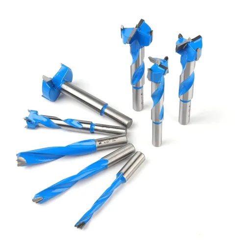 Miniatura 7 de Forstner - Juego de brocas para madera, con punta de carburo, juego de 8 piezas KOWOOD