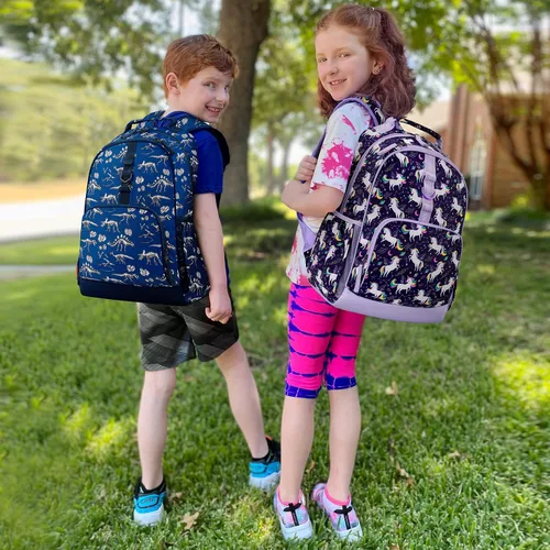 Miniatura 3 de Choco Mocha Mochila de jardín de infantes de 15 pulgadas para niños, Unicornio espacial, morado