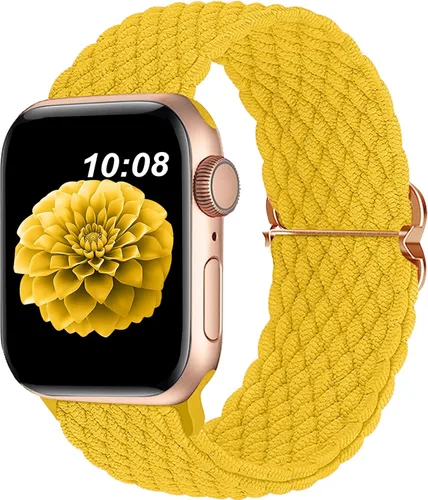 Miniatura 17 de Compatible con la Correa de Apple Watch 38mm 40mm 41mm 42mm 44mm 45mm 46mm 49mm para Mujeres y Hombres, Correa de Apple Watch Elástica y Trenzada