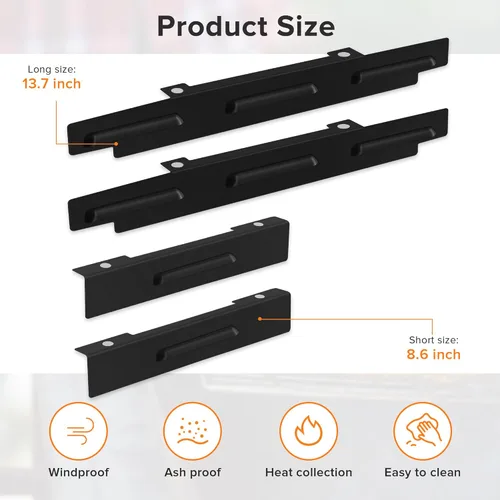 Miniatura 2 de Protectores de viento para parrilla Blackstone de 22 pulgadas, pantalla magnética de acero inoxidable para parrilla Blackstone, accesorios
