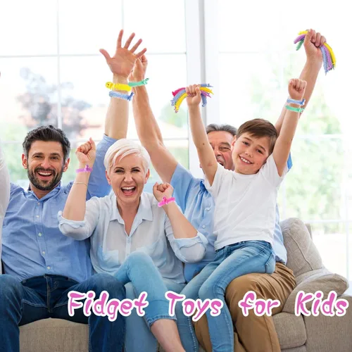 Miniatura 6 de 40 PIEZAS Juguete Fidget Elástico, Juguetes Fidget de Cuerdas Elásticas Coloridas, Juguetes Fidget Sensoriales Antiestrés para Niños y Adultos