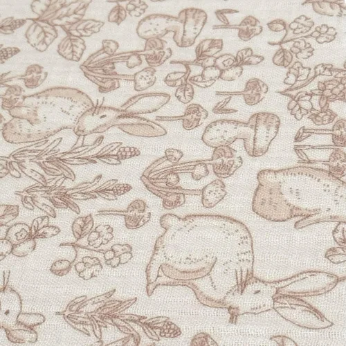 Miniatura 3 de BuLuTu Funda de almohada para niños pequeños de muselina de algodón 100% con bordes con volantes, patrón de conejo lindo, funda de almohada