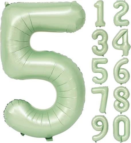 Miniatura 107 de Globos de helio de 40 pulgadas con dígitos dorados para fiesta de cumpleaños., Número 0, 40 pulgadas, número 0 oro 7