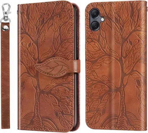 Miniatura 25 de Samsung Galaxy A03s - Funda tipo cartera con tarjetero y ranura a prueba de golpes, de piel sintética, con función atril y protección magnética