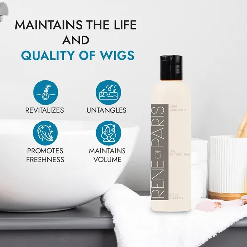 Miniatura 5 de Rene of Paris Acondicionador de cabello para pelucas sintéticas, extensiones de cabello y accesorios (8 oz)