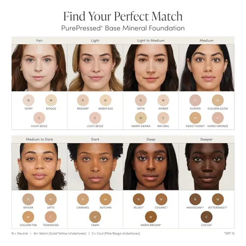 Miniatura 2 de Jane Iredale PurePressed Base Polvo Mineral de Maquillaje de Repuesto o Juego de Compacto Rellenable Polvo Prensado Semi Mate con SPF Sin Talco
