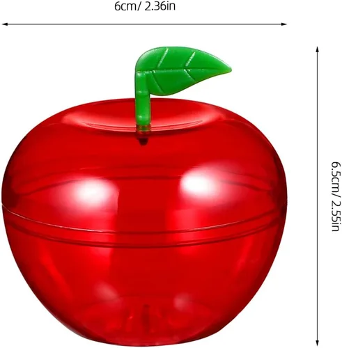 Miniatura 7 de FOMIYES Caja de dulces con forma de manzanas navideñas, 12 unidades, de plástico, con relleno de manzanas, recipientes decorativos para dulces