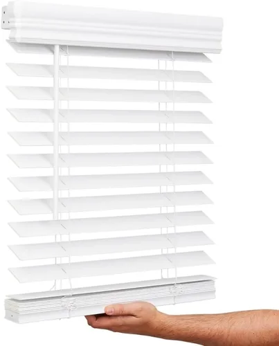 Miniatura 7 de Lotus & Windoware Sin Cable, Persiana de Madera Sintética de 2 Pulgadas, Persianas para Ventanas, Persianas y Cortinas, Persianas para Ventanas