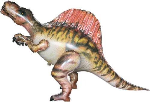 Miniatura 6 de Globo de aluminio de dinosaurio gigante 4D de pie para helio, anquilosaurio, espinosaurio, parasaurolofo, dragón, suministros de fiesta