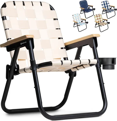 Miniatura 14 de GoSports WOVN - Silla de playa tipo mochila – 9 estilos disponibles – Silla de camping plegable de primera calidad Lido