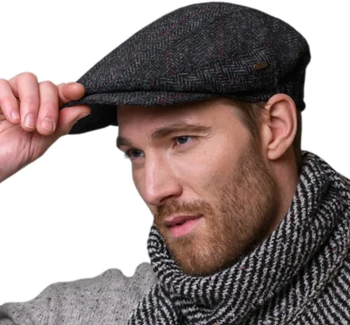 Miniatura 8 de Mucros Weavers Gorra plana irlandesa para hombre, fabricada en Irlanda, 100% tweed irlandés, verde