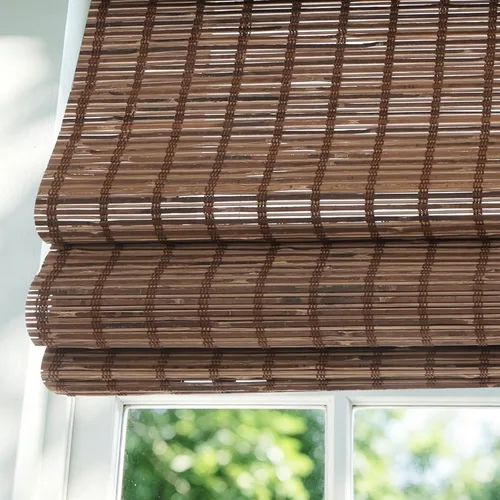 Miniatura 19 de Persianas Romanas de Bambú Inalámbricas, Persianas para Ventanas, Persianas de Madera Tejida Personalizadas para Ventanas Interiores, Puertas