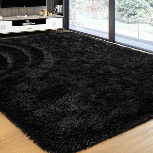 Miniatura 35 de Alfombra de área Softlife para sala de estar, alfombra lanuda mullida y esponjosa de 6 x 9 pies en color azul para dormitorio de niñas y niños, Azul