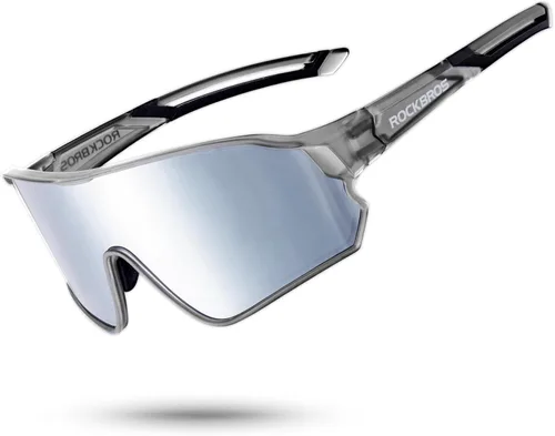 Miniatura 13 de ROCKBROS - Lentes de sol de ciclismo para mujeres y hombres, polarizados, con protección ultravioleta Blanco azul