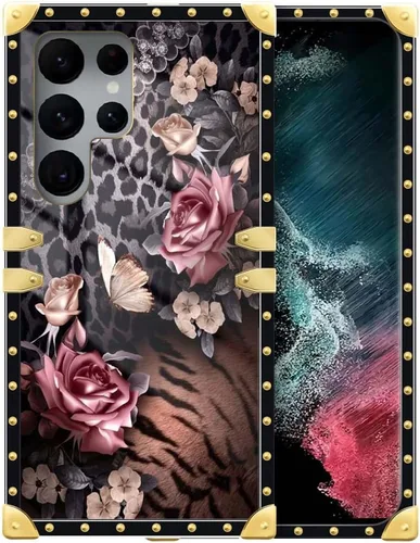 Miniatura 30 de Funda compatible con Samsung Galaxy S22 Ultra, funda protectora de TPU suave a prueba de golpes de 4 libélulas en la flor para Samsung Galaxy S22