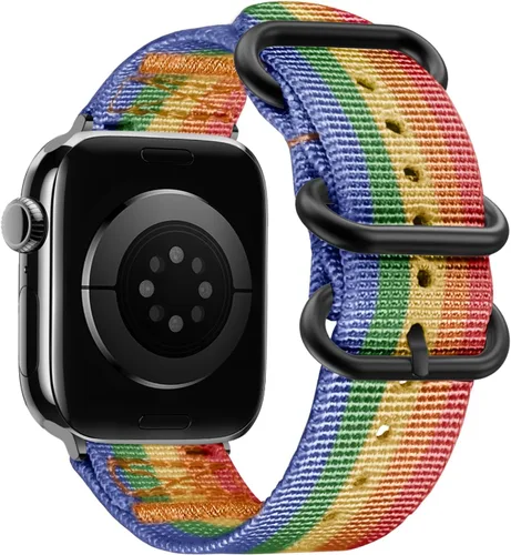 Miniatura 12 de Youther Correa de nailon compatible con Apple Watch Band de 1.654 in 1.732 in 1.772 in 1.811 in 1.929 in 1.496 in 1.575 in 1.614 in, correa
