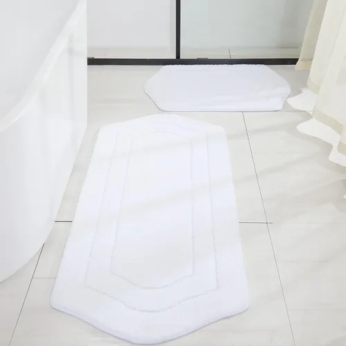 Miniatura 28 de COSY HOMEER Alfombras de Baño Extra Gruesas para Baño - Juegos de Alfombras Antideslizantes de Lino de Baño Suave Felpa 100% Poliéster Fuerte Sala