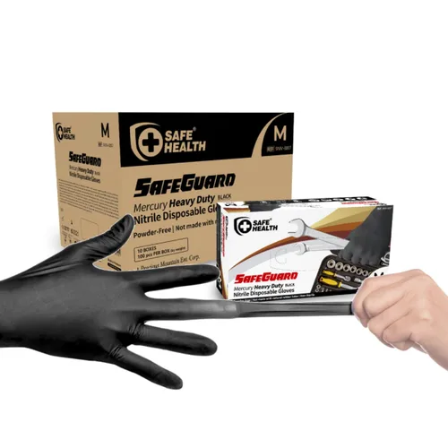 Miniatura 10 de SAFE HEALTH Guantes desechables industriales de nitrilo, caja grande de 3.5 mil, sin polvo, sin látex, salón de belleza, estudio de uñas, reparación