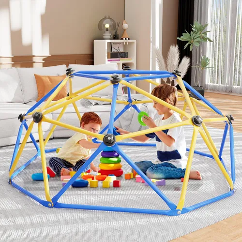Miniatura 5 de Hapsor Cúpula de escalada, escalada de cúpula geométrica de 6 pies, gimnasio de selva para interiores y exteriores, soporta 600 libras, fácil