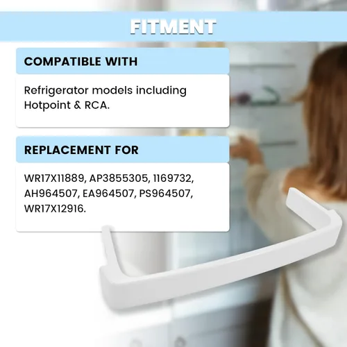 Miniatura 2 de HECASA WR17X11889 AP3855305 Barra de estante fija de retención de puerta de refrigerador para 1169732 AH964507 EA964507 PS964507 WR17X12916