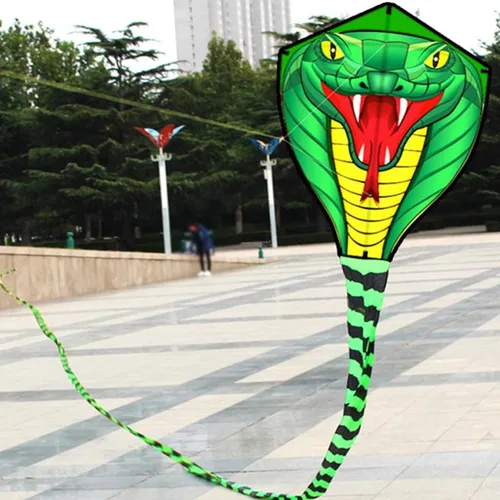 Miniatura 7 de HENGDA KITE Cometas de serpiente de gran potencia con línea voladora Cometa deportiva divertida al aire libre