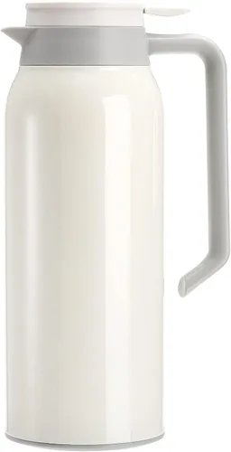 Hacaroa Jarra térmica de acero inoxidable de 50 onzas (1.5 litros), jarra de café al vacío de doble pared, dispensador de retención de calor, jarra