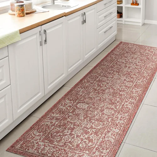 Miniatura 32 de JONATHAN Y Alfombra de pasillo floral tejida para interiores y exteriores 2X8, color crema/verde, tela bohemio texturizada para el patio trasero