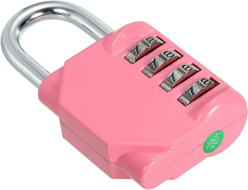 Miniatura 3 de PATIKIL Candado de combinación de 4 dígitos de 3 pulgadas de largo, cerradura de combinación reiniciable de aleación de zinc impermeable para caja