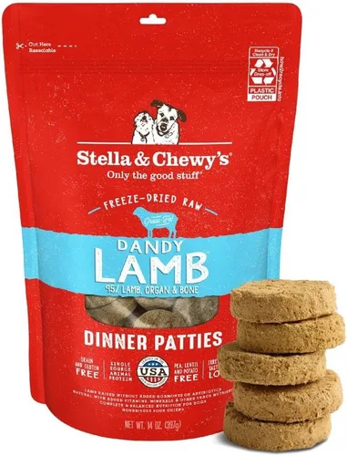 Miniatura 4 de Stella & Chewy's Empanadas crudas liofilizadas – Receta de cordero Dandy – Alimento para cachorros y perros con alto contenido de proteínas sin
