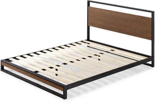Miniatura 8 de ZINUS Suzanne - Base de cama de plataforma de metal y madera de 37 pulgadas, construcción de madera maciza y acero, no necesita somier, soporte