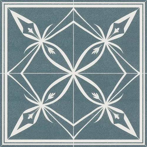 HOMETITUTE 10 piezas 12x12 pulgadas Azul floral nórdico patrón de silueta azulejos de piso de despegar y pegar removibles autoadhesivos adhesivo de