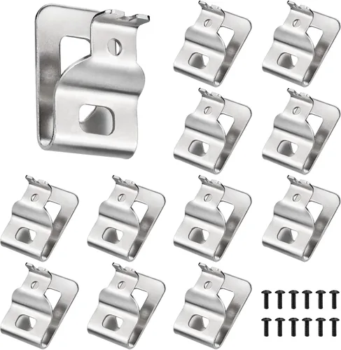 Miniatura 8 de Clips de cinturón para Dewalt, 6 piezas de clips para herramientas de perforación de acero inoxidable 304 con tornillos para Dewalt N268241 N086039