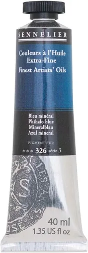 SENNELIER Aceite extrafino para artistas, tubo de 1.4 fl oz, serie 3, azul ftalo, (10-130411-326)