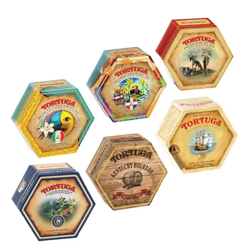 Miniatura 24 de TORTUGA Pastel de ron Caribbean Mamajuana – Pastel de ron caribeño de 16 onzas – Paquete de 4 – El regalo gourmet perfecto para rellenar calcetines