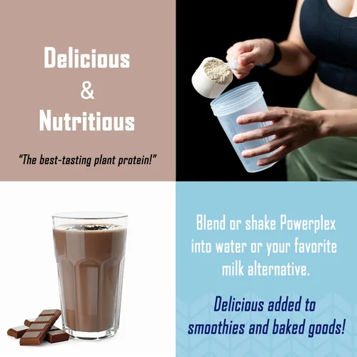 Miniatura 6 de PhysiVantage POWERPLEX Proteína vegana en polvo, alternativa al colágeno, proteína orgánica de guisantes y arroz a base de plantas, sin lácteos