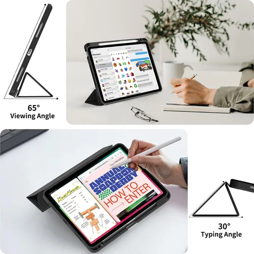 Miniatura 8 de Funda para iPad Air de 11 pulgadas M3/M2 (2025/2024), iPad Air 5/4 (2022/2020 5ª/4ª generación de 10.9 pulgadas) con soporte para lápiz, soporte