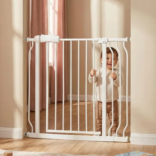 Miniatura 35 de Puertas para bebés extra anchas de 48 a 53 pulgadas, puerta grande para bebé, para escaleras, para mascotas, puertas para interiores, para puertas