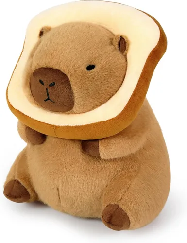 Miniatura 11 de Ditucu Bonita almohada de felpa Capybara naranja con mochila de tortuga, animales de peluche, juguetes de peluche Capibara, regalos para niños