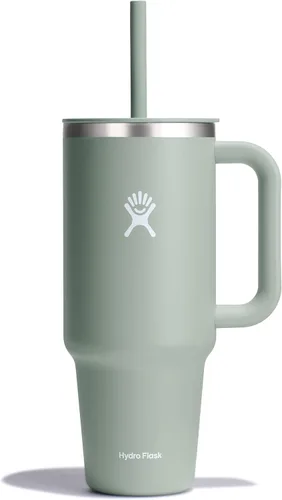 Miniatura 14 de Hydro Flask Vaso de Viaje con Asa, Tapa y Pajita - Acero Inoxidable Aislado en 24 Oz Aloe