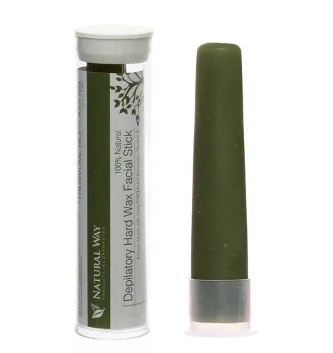 Natural Way Cera dura: Depilación facial y corporal | Barra facial con fórmula de árbol de té, para piel normal a grasa