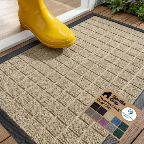 Miniatura 28 de Gorilla Grip - Tapete WeatherMax todoterreno 100% impermeable, caucho natural, resistente a manchas y decoloración, perfil bajo, interior y Grafito