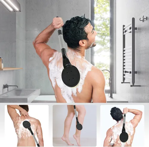 Miniatura 4 de Depurador de espalda antideslizante para ducha, cepillo de baño desmontable de 21.7 pulgadas para ducha, exfoliante de espalda, exfoliación y salud