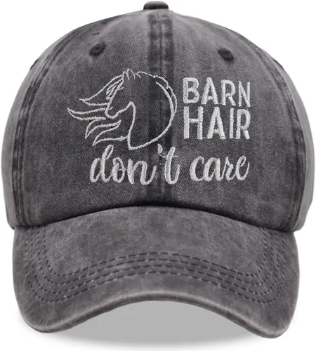 Miniatura 11 de Barn Hair Don't Care, gorra de béisbol bordada ajustable de algodón, regalos para amantes de los caballos para mujeres y hombres