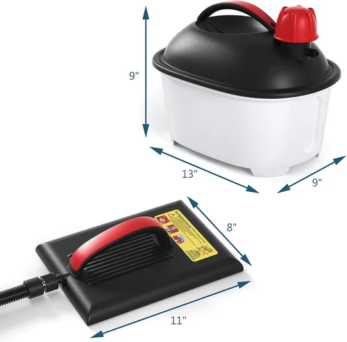Miniatura 7 de Goplus Limpiador de papel pintado vaporizador sin químicos para eliminación de papel tapiz con manguera de 10 pies y placa de vapor grande
