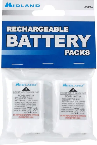 Miniatura 3 de Midland® Paquetes de baterías recargables AVP14 LXT600, T50 T60, Blanco, 3.15x 2.3X 0.5